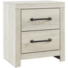 2 Drawer Nightstand with Bar Handles White By Casagear Home BM213351