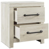 2 Drawer Nightstand with Bar Handles White By Casagear Home BM213351