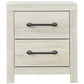 2 Drawer Nightstand with Bar Handles White By Casagear Home BM213351