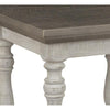 4 Post Plank Top End Table White and Gray By Casagear Home BM213361