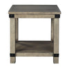 X-Sides End Table with Bottom Shelf Gray By Casagear Home BM213373