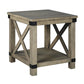 X-Sides End Table with Bottom Shelf Gray By Casagear Home BM213373