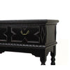 3 Drawer Console Table with X Shaped Design and Bun Feet Black By Casagear Home BM213441