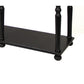 3 Drawer Console Table with X Shaped Design and Bun Feet Black By Casagear Home BM213441