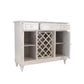 Transitional Wooden Sideboard with Built In Wine Rack White By Casagear Home BM213461