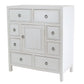 Wooden Chest with 8 Spacious Drawers and 1 Cabinet, White By Casagear Home