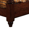 Scalloped Design Eastern King Bed with Turned Side Posts Brown By Casagear Home BM214080