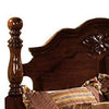 Scalloped Design Eastern King Bed with Turned Side Posts Brown By Casagear Home BM214080