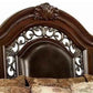 Traditional Eastern King Bed with Scalloped Headboard and Bun Feet,Brown By Casagear Home BM214098