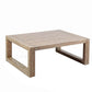 Wooden Outdoor Coffee Table with Plank Design Top, Gray By Casagear Home