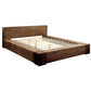 Transitional Style Wooden California King Size Bed with Grain Details,Brown By Casagear Home BM214522