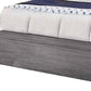 Transitional Style Wooden Eastern King Size Bed with Grain Details Gray By Casagear Home BM214525