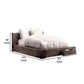 Transitional Style Wooden California King Size Bed with 2 Drawers Brown By Casagear Home BM214526