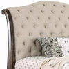 Eastern King Bed with Sleigh Headboard and Footboard Brown and Beige By Casagear Home BM214534