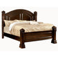 Eastern King Bed with Paneled Details and Camelback Headboard, Brown By Casagear Home