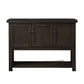 Transitional Style Server with 3 Doors and Open Bottom Shelf Brown By Casagear Home BM215021