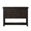 Transitional Style Server with 3 Doors and Open Bottom Shelf Brown By Casagear Home BM215021