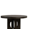 Grooved Top Round Dining Table with X Shaped Pedestal Base Brown By Casagear Home BM215022