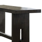 Plank Style Counter Height Table with Trestle Support Espresso Brown By Casagear Home BM215023