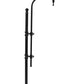 Contemporary Drum Shade Metal Frame Floor Lamp Black and Light Gray By Casagear Home BM215054