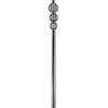 Tapered Drum Shade Metal Floor Lamp with Crystal Accent Silver and White By Casagear Home BM215055