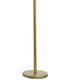 Glass Shade Tilted Metal Frame Floor Lamp Antique Gold and Clear By Casagear Home BM215058