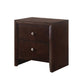 2 Drawer Nightstand with Sled Base Cherry Brown By Casagear Home BM215227