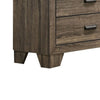 Shannon 6 Drawer Wooden Dresser Metal Pulls Tapered Legs Brown By Casagear Home BM215245