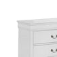 Transitional Style 6 Drawer Dresser with Metal Pulls White By Casagear Home BM215248