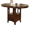 Extendable Round Wooden Counter Height Table with Open Bottom Shelf Gray By Casagear Home BM215254