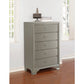 5 Drawer Chest with Decorative Knobs and Bracket Feet Champagne By Casagear Home BM215281