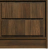 False Drawer Front Nightstand with Woodgrain Details Brown By Casagear Home BM215310