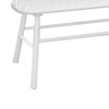 48’ Spindle Back Bench with Splayed Legs White By Casagear Home BM215324