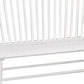 48’ Spindle Back Bench with Splayed Legs White By Casagear Home BM215324