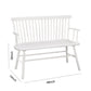 48’ Spindle Back Bench with Splayed Legs White By Casagear Home BM215324