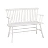 48’ Spindle Back Bench with Splayed Legs White By Casagear Home BM215324