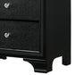 2 Textured Drawer Nightstand with Crystal Knobs Black By Casagear Home BM215425