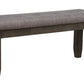 48 Upholstered Dual Tone Bench Brown and Gray By Casagear Home BM215444