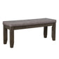 48 Upholstered Dual Tone Bench Brown and Gray By Casagear Home BM215444