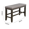 48’ Upholstered Counter Height Bench Gray By Casagear Home BM215451