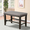 48" Upholstered Counter Height Bench, Gray By Casagear Home