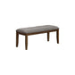 48’ Tufted Upholstered Nailhead Trim Bench Brown and Gray By Casagear Home BM215474