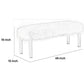 Contemporary Bench with Faux Fur Seat and Acrylic Legs White and Clear By Casagear Home BM215475