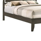 Platform Full Size Bed with Slatted Headboard and Chamfered Feet Brown By Casagear Home BM215493