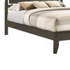 Platform Full Size Bed with Slatted Headboard and Chamfered Feet Brown By Casagear Home BM215493