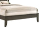 Platform Full Size Bed with Slatted Headboard and Chamfered Feet Brown By Casagear Home BM215493