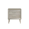 2 Drawer Nightstand with Splayed Legs Silver BM215526