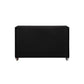 Fabric Upholstered Wooden Dresser with Seven Drawers Black By Casagear Home BM215564