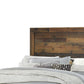 Plank Style Eastern King Bed with Rustic Details Dark Brown by Casagear Home BM215788