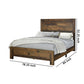 Plank Style Eastern King Bed with Rustic Details Dark Brown by Casagear Home BM215788